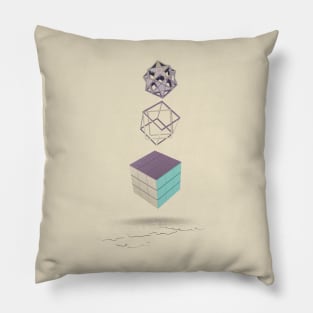 Geometric Shapes on Old Paper Pillow