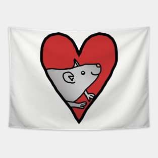 My Valentine Rat Tapestry