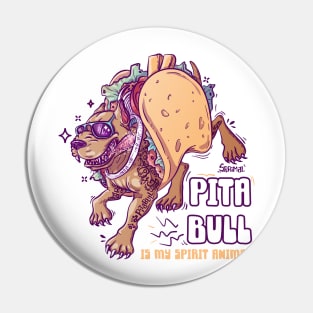 Pitbull Pita pun Pitabull Pin