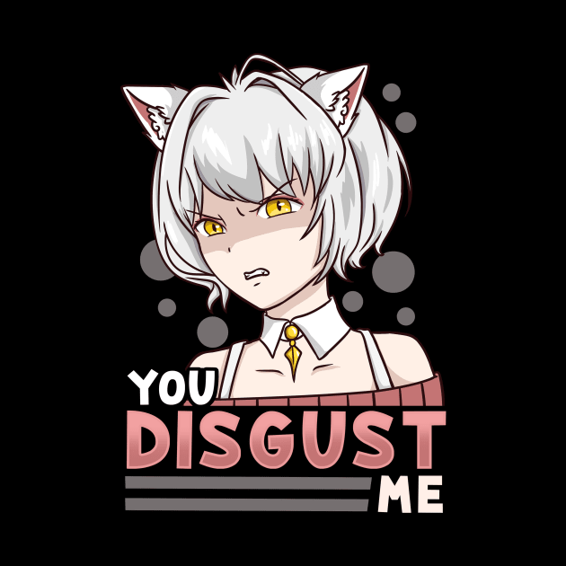 You Disgust Me - Chibi Kawaii Anime Girl by biNutz