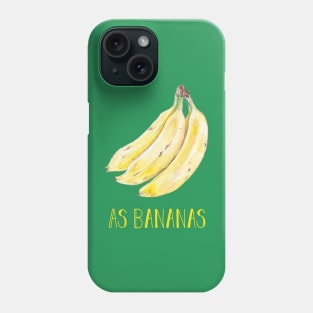 Bananas Portuguese Watercolor Pop Art Phone Case