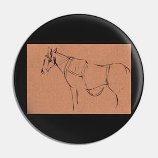 Horse sketch #1 Pin