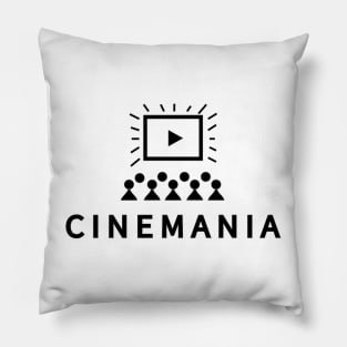 Cinemania Classic Black Logo T-Shirt Pillow