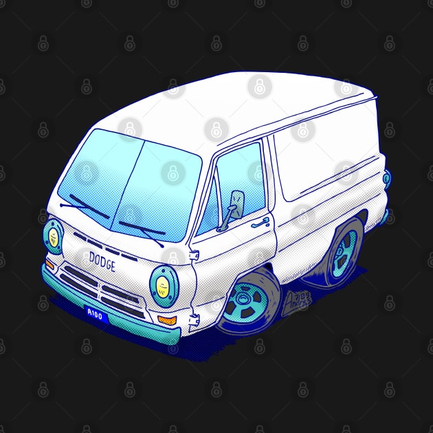 Classic white Dodge A100 van by Andres7B9