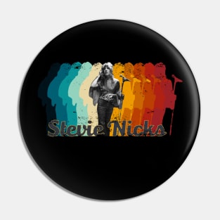 Stevie Nicks Retro Fade Vintage Pin