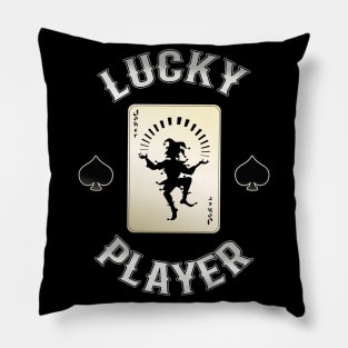 Lucky Player Joker Card Casino Gamer Pillow