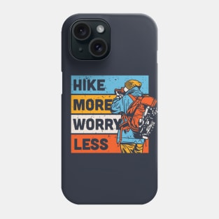 Hike More, Worry Less // Retro Outdoor Adventure Phone Case