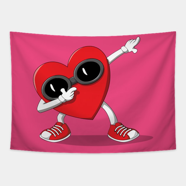 Dabbing Heart Tapestry by JAC3D