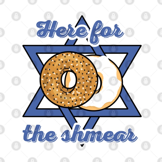 Blue Here For The Shmear - Bagel Pun 2 by maya-reinstein