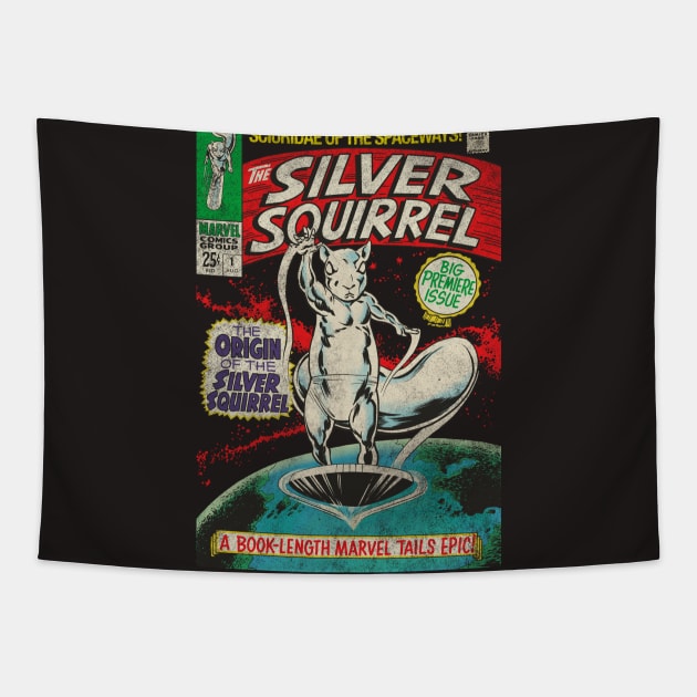 Silver squirrel 1 Tapestry by ThirteenthFloor