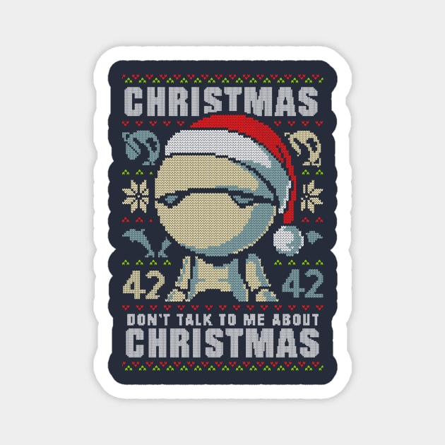 Ugly Sweater Marvin Paranoid Android - Hitchhiker's Guide to the Galaxy T-Shirt Magnet by BlancaVidal