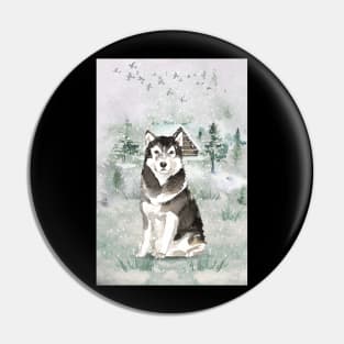 Alaskan Malamute Pin