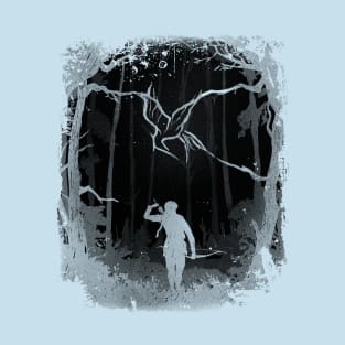 Hunger Games Woods - Black Cyan T-Shirt