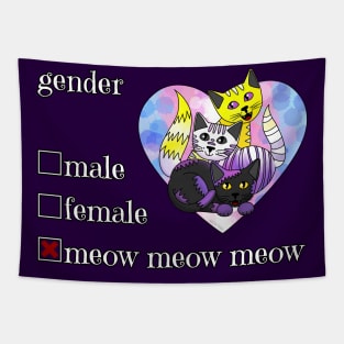 Gender is meow meow meow Tapestry