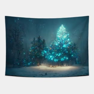 Winter Holiday Chrismas tree Landscap gift designs Series 01 Tapestry