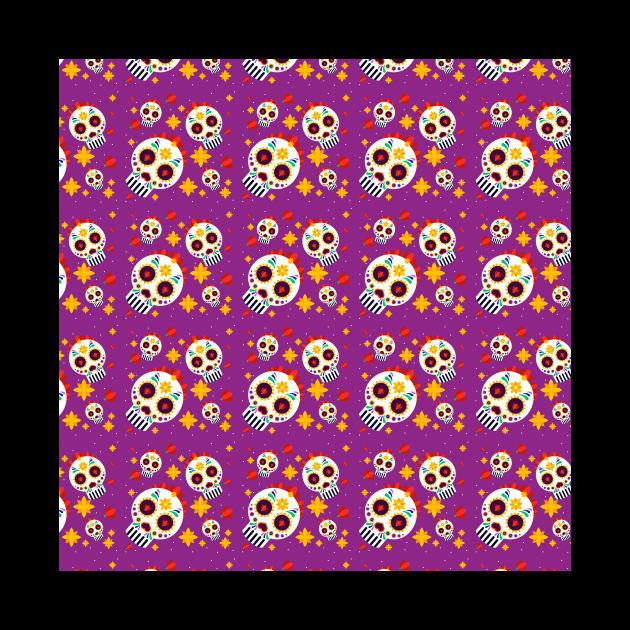 Sugar Skull Pattern by aquariart