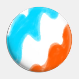 Blue orange yellow watercolor stripes art Pin