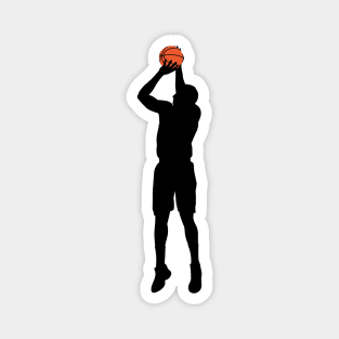 Shoot basketball jump slam silhouette Magnet