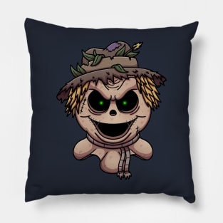 Evil Scarecrow Face Pillow