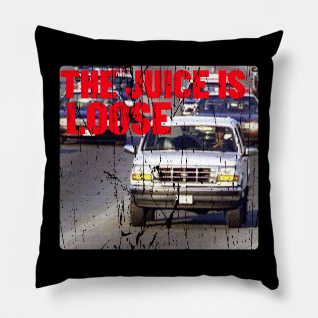 THE JUICE IS LOOSE OJ BRONCO Pillow by Cult Classics