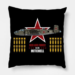 B-25 Mitchell - Red Air Force Pillow