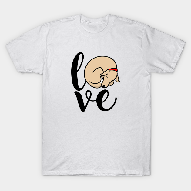 Love Sleeping Pup for Dog Lovers - Love Dogs - T-Shirt