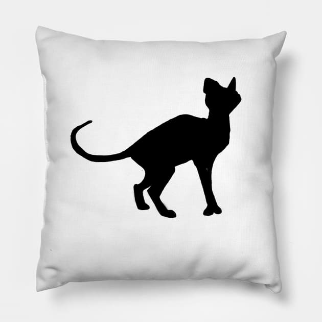 Cat Silhouette Pillow by Perryology101