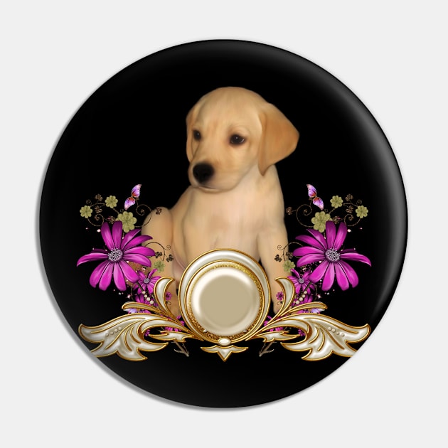 Cute little puppy with flowers Pin by Nicky2342