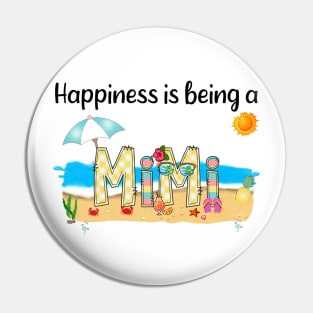 Happiness Is Being A Mimi Summer Beach Happy Mother's Day Pin