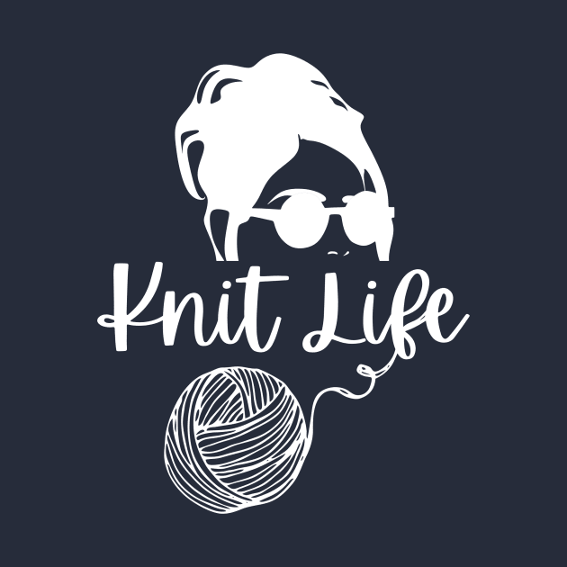 Knit Life Beach girl with yarn ball by GZA Fun