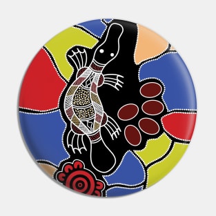 Aboriginal Art - Platypus Dreaming Small Pin