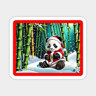 Santa Baby Panda Magnet