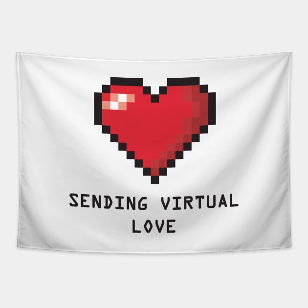 Virtual Love Valentine Tshirt Tapestry by Misutarobi