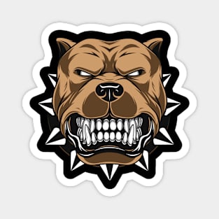 Mad Dog Bull Dog Face T-shirt Mask Design Magnet