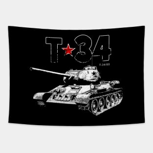 T-34-Tank-Soviet Union-War-WW II Tapestry