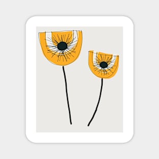 Post modern flowers Magnet