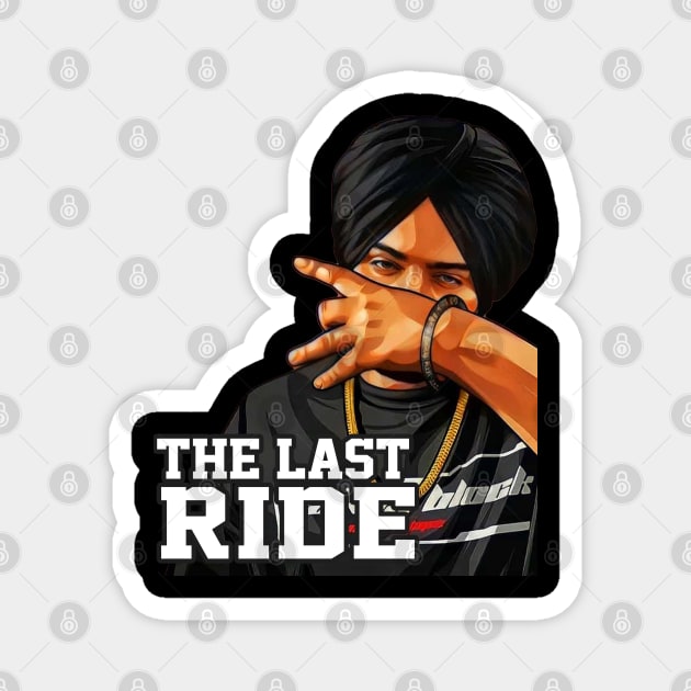 Sidhu Moose Wala Last Ride TShirt Magnet by ShoppyBubble