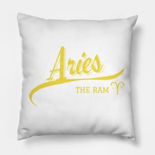 Aries Retro Zodiac Pillow