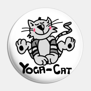 Yoga cat Pin