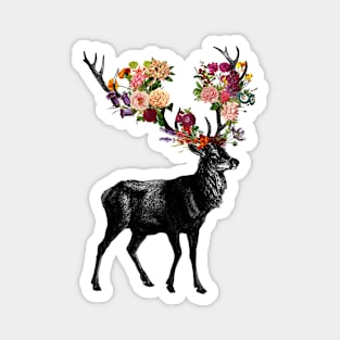 Spring Itself Deer Floral Mother's Day by Tobe Fonseca Magnet