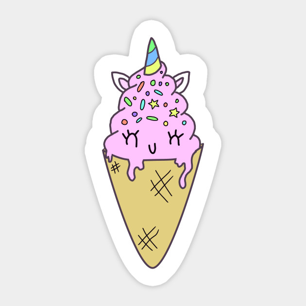 Pink Unicorn Icecream Ice Cream Horn Cone Unicorn Ice Cream Horn