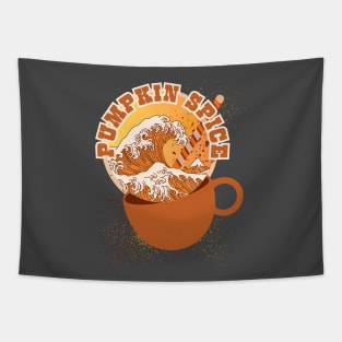 GREAT WAVE OF PUMPKIN SPICE, SUGAR CANDY SWIZZLE STYLE Tapestry