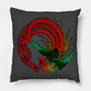 The Red Phoenix Pillow