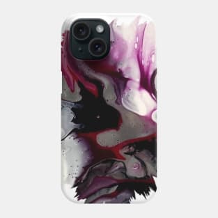 Red/Purple/Black Acrylic Pour Painting Phone Case