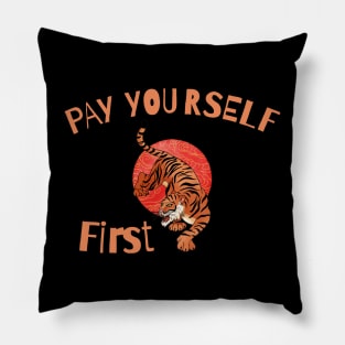 Save like the power of a tiger Pillow