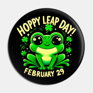 Funny Frog Hoppy Leap Day February 29 Birthday Leap Year Pin