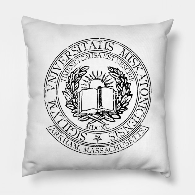 Miskatonic Pillow by synaptyx