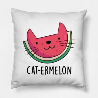 Cat-ermelon Cute Cat Watermelon Pun Pillow