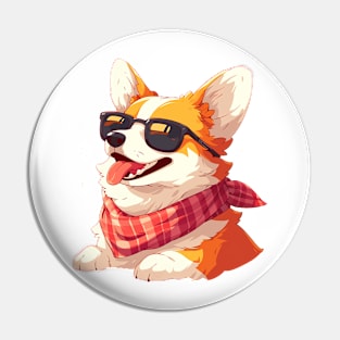 cool corgi Pin