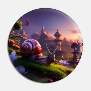 Snail in Fairy Garden Pin